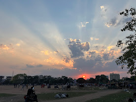 Gandhi Maidan Hazaribagh sports ground sunset
